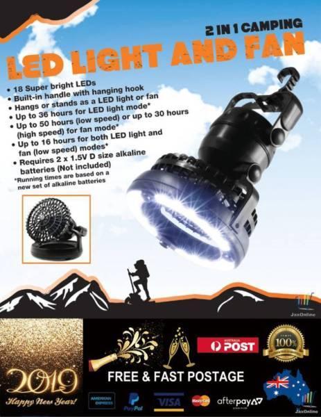 2 in 1 Super Bright Camping LED Light With Fan(Bulk order $17.99)