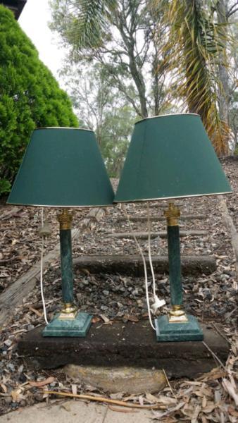 Pair of green Lamps