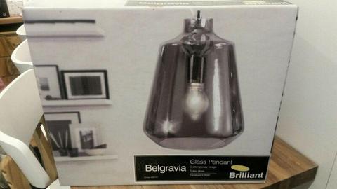 Pendant Light - Belgravia Smokey Glass Pendant new in box