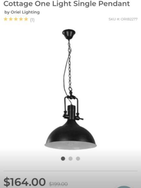 Cottage pendant lights black