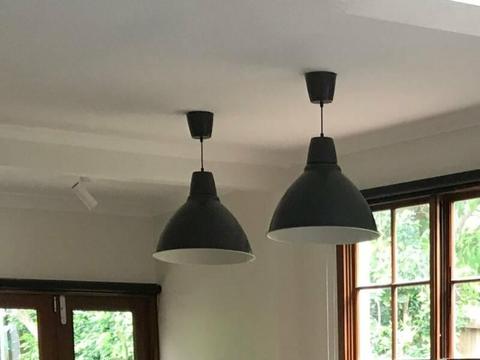 Two pendant ceiling lights