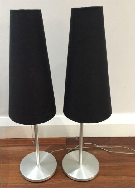 Matching Pair of Table Lamps with Shades