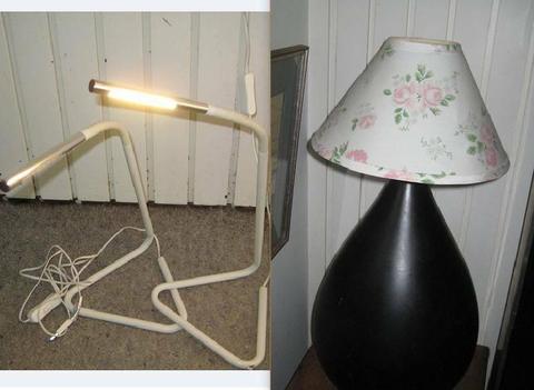 VINTAGE ONION SHAPED LAMP and IKEA HARTE WORK LAMPS
