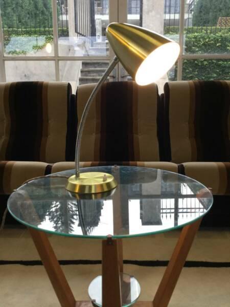 Beautiful Retro-Vintage Anodised 70s Table lamp -.Can Deliver