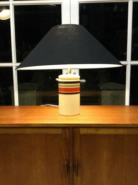 Beautiful Ceramic Striped Retro Table Lamp -Can Deliver