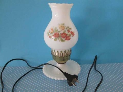 Gorgeous Retro Milk Glass Lamp