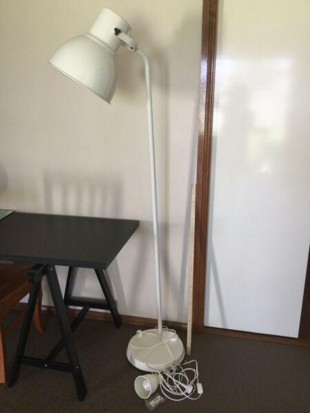 Hektar white IKEA floor lamp with free matching wall lamp
