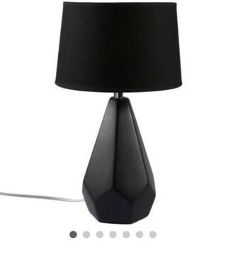 NEW TWO BLACK TABLE LAMPS