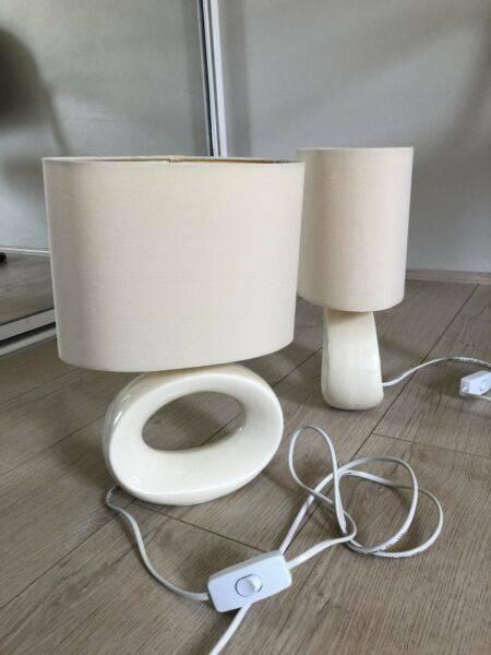 Bedside table lamps x 2 matching $10