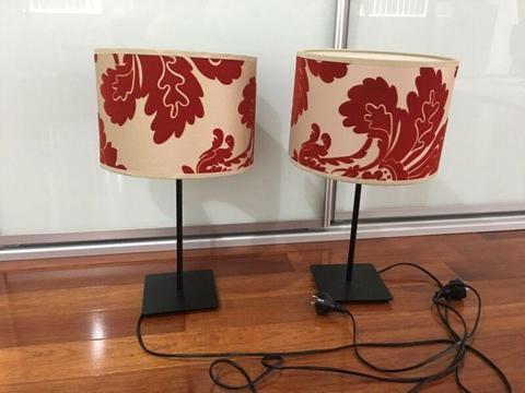 Laura Ashley sidetable lamps x2 in excellent condition