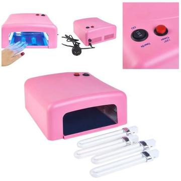 36W Pink Nail Dryer Gel Curing UV Nail Lamp with Sliding Tray