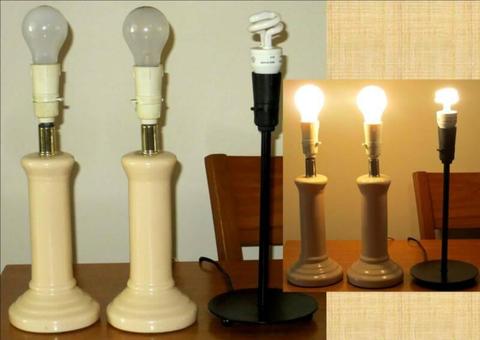 3 BEDSIDE TABLE LAMPS