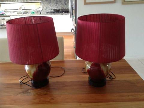2 bedside or dining room lamps