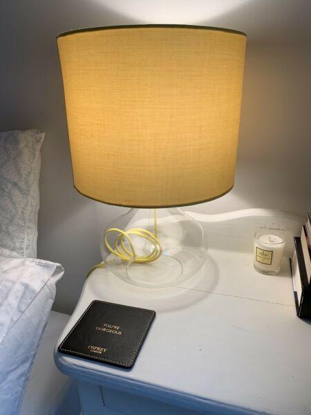 Pair of modern glass table lamps