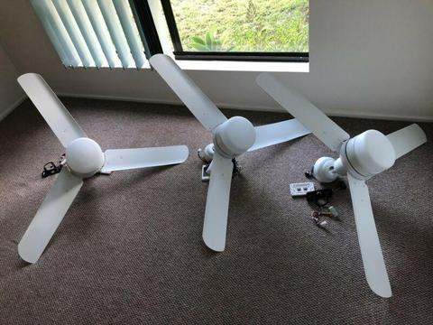 3x HPM ceiling fan with lights and switches