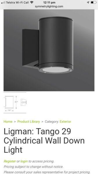 Ligman Tango Cylindrical 29 Wall Light x 2