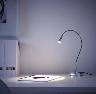 Ikea Flexible Desk Work Led Lamp Light Silver