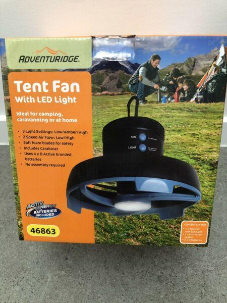 Brand New Adventuridge Fan with LED Light (Camping) Pick Up Only