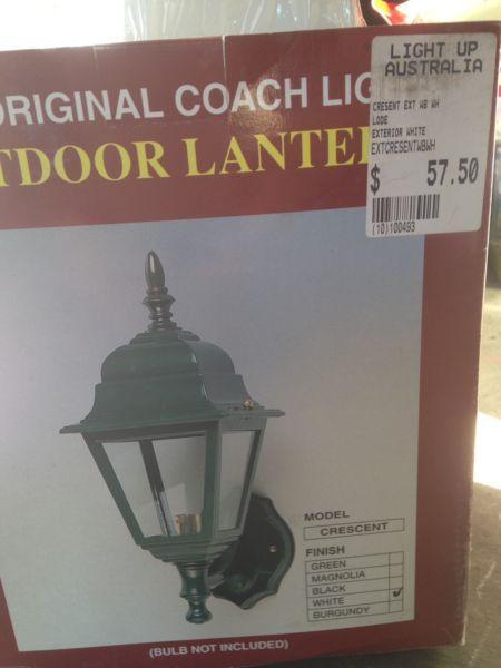 Coach lights (white) outdoor lantern