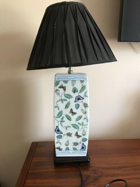 Tall Ceramic Butterfly Table Lamp