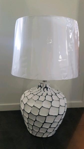 Brand new modern contemporary lamp and shade