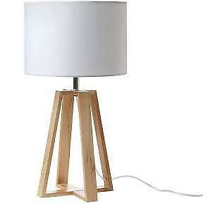 2 x wood / timber lamp bases (no shades)