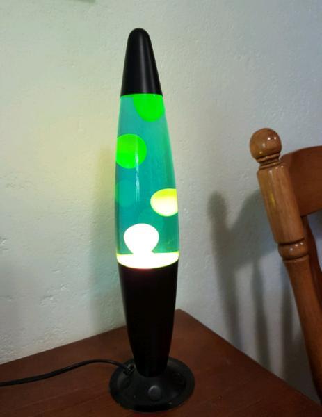 Lava Lamp Yellow / Blue / Green / Black, 41 cm