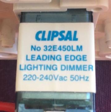 Clipsal Leading Edge Dimmer (32E450LM) 2 Gang Plate (2032VH)