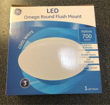 GE Omega Round 250mm LED Flush Mount in Cool White
