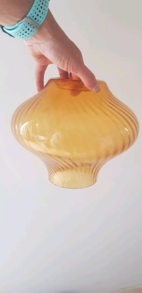 Glass yellow ceiling lightshade