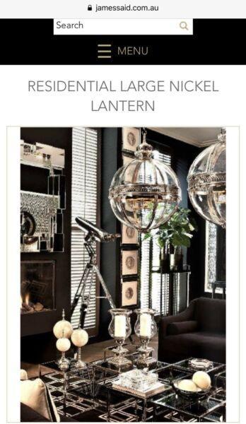 URGENT SALE- James Said - Nickel Lantern chandelier