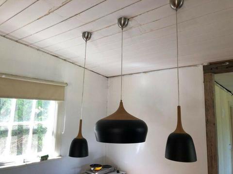 6 contemporary pendant fittings - like new