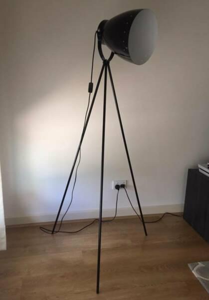 Modern black lounge room lamp