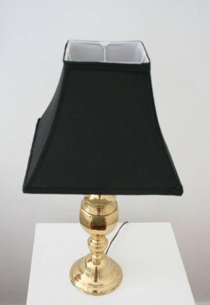 Black Silk Waisted Square Lamp Shade
