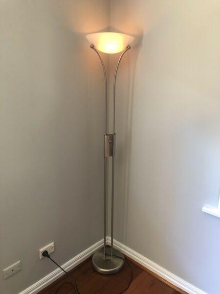 Polished Aluminium Floor Lamp w/ dimmer