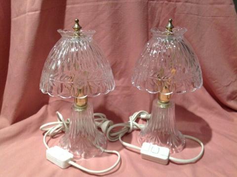 LEAD CRYSTAL LAMPS (2) by Mayfield