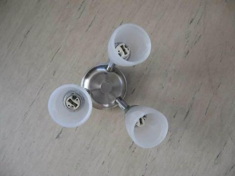 Ceiling Fan Light Prima Brushed Chrome with bulbs lounge bed room