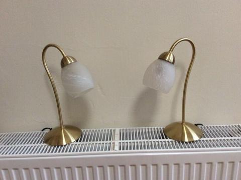 Pair bedside lamps