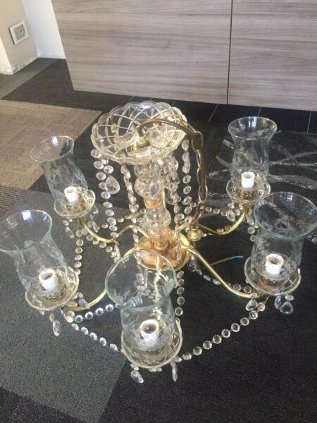 Chandelier with Glass Crystals