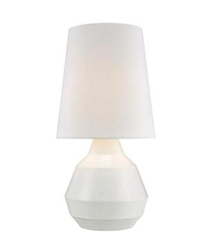 Geo touch lamp in white