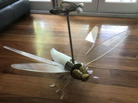 Novelty children's dragonfly light fitting