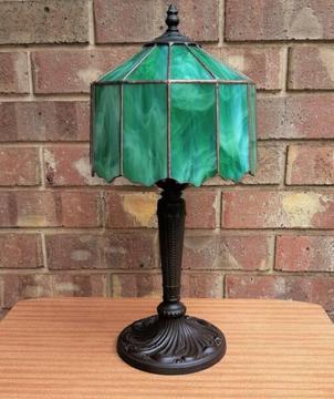 Art Deco Jade Green Tiffany Style Table Lamp