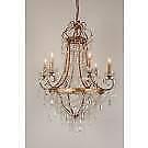 Brand New French Empire Crystal Chandeliers in Antique Gold