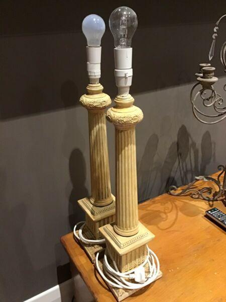 Lovely solid pair of bedside/table lamps