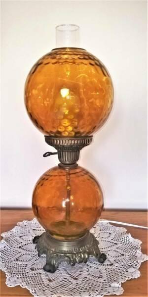 Vintage Antique style Amber Table Lamp