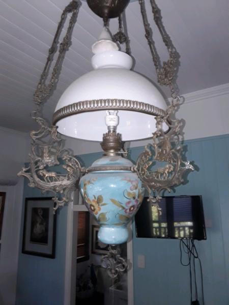 2 set 1880s millers oils lamps pendant antique lights for sale