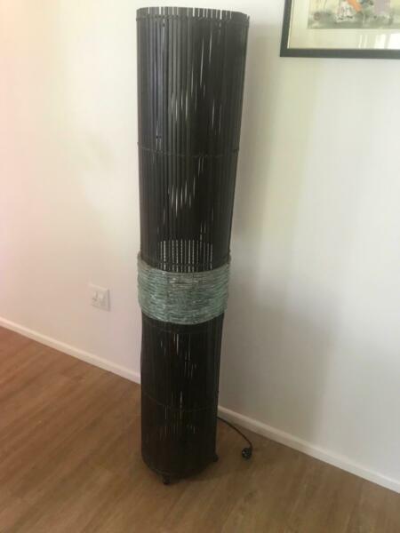 Black bamboo glass lamp