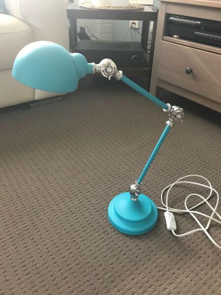 Blue desk or bedside Lamp