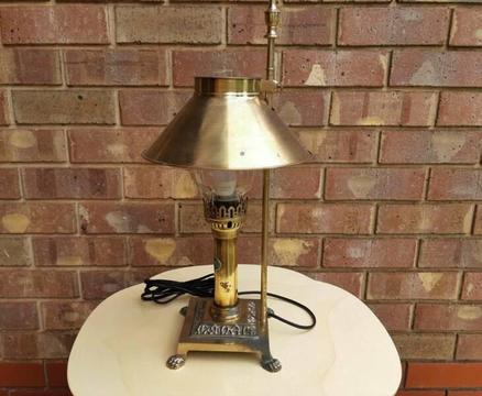 Vintage Paris Orient Express Istanbul Brass Desk Lamp