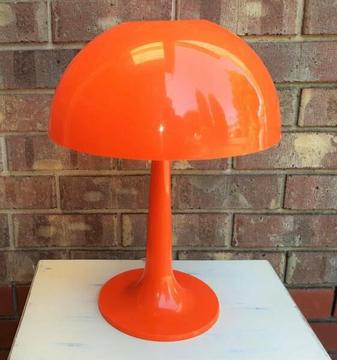 Vintage Retro Orange Mushroom Lamp